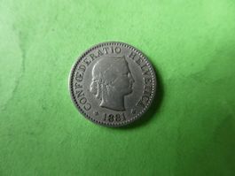 Schweiz 1881, 5 Rappen