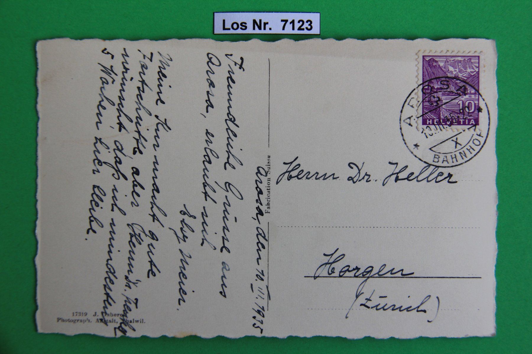 Cartoline postali: CH Ansichtskarte Inner-Arosa 30iger Jahre           Los 7123 – Usato da Volken venduto da jukon65 1