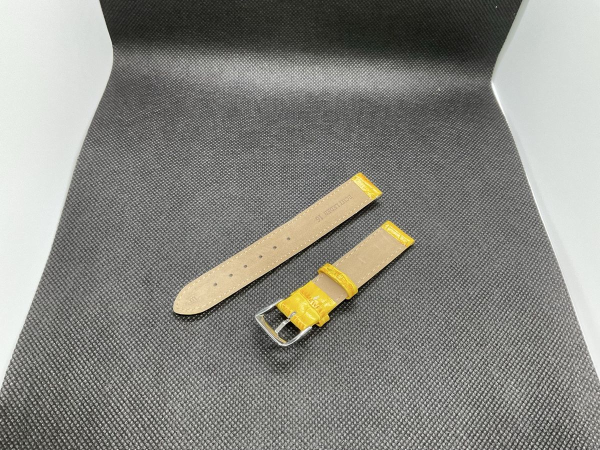 Armbänder & -reifen: Cinturino in pelle giallo 16mm – Gebraucht aus Pregassona von TheWatchClub 1