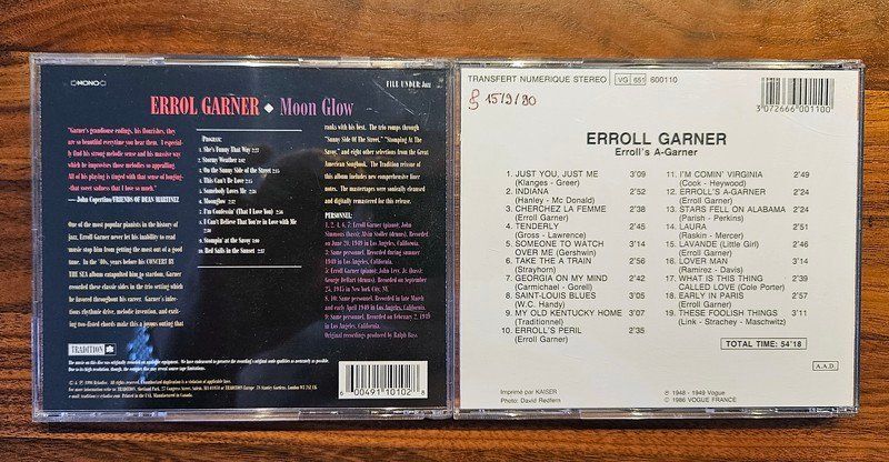 CD: CDs Jazz: 2x Erroll Garner – Usato da Zürich venduto da phillyboy2007 1