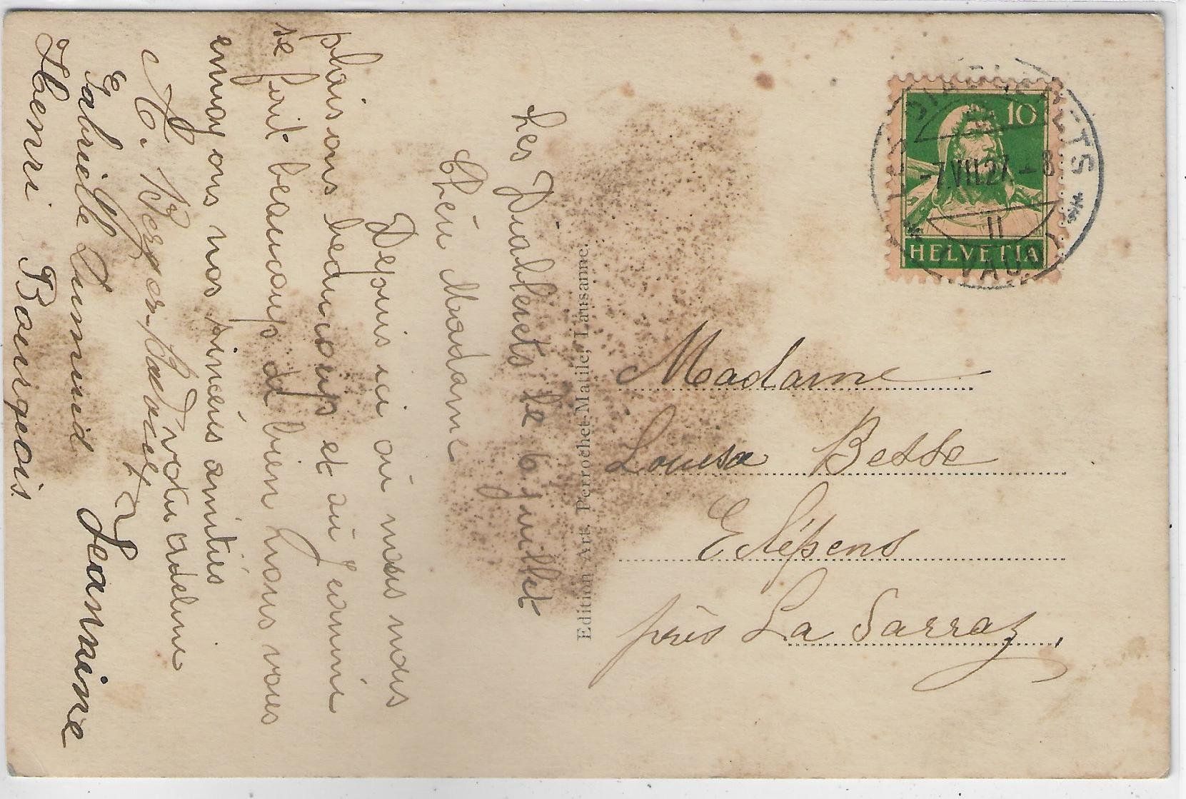 Cartoline postali: Les Diablerets - Chalets mit Heustock – Usato da Ettingen venduto da Kartenplanet 1