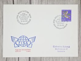 CL12 Enveloppe + Timbre Suisse 1969 Thème Aviation