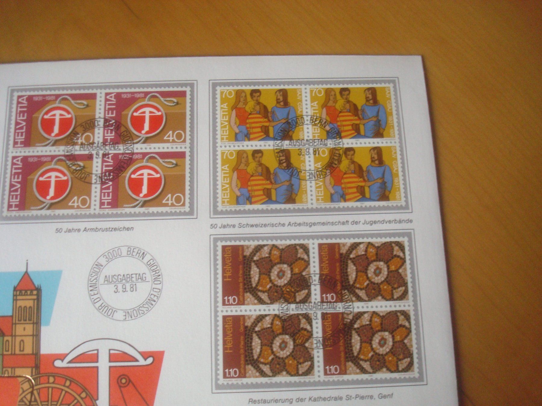 Alle Briefmarken: 1981 schöner Grossbrief Schweiz – Gebraucht aus Gordola von Polentaefung 3