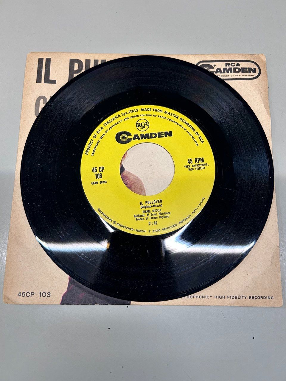 Schallplatten: 45 giri Gianni Meccia "Il pullover" – Gebraucht aus Giubiasco von LorisVale 1