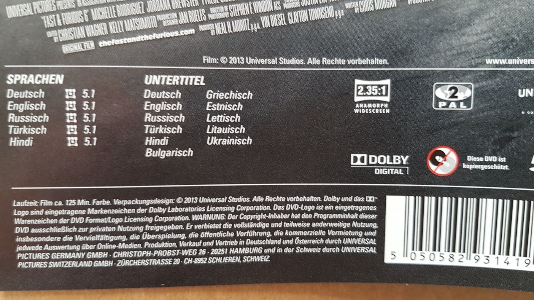 Tutti i DVDs: DVD Fast & Firious 6 – Usato da Oetwil am See venduto da fineli2 1