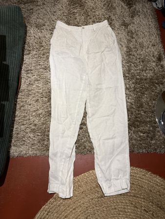 Massimo Dutti Leinenhosen | Grösse 48, weiss