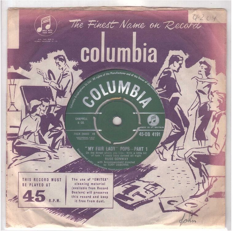 Dischi in vinile: Russ Conway  --  My fair lady   Single7 – Usato da Rheinau venduto da thealbum