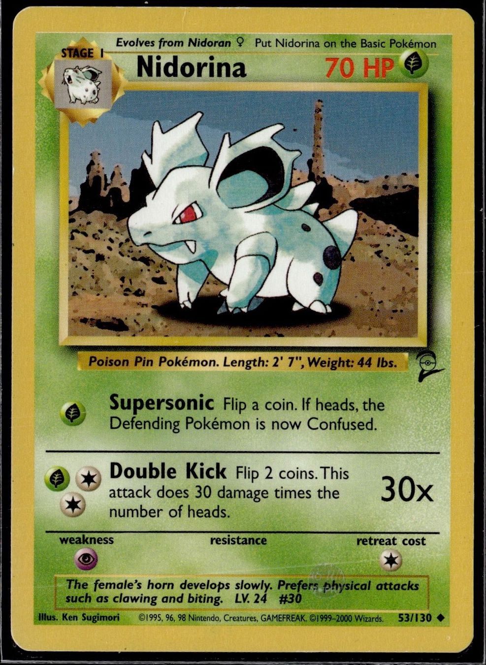 Pokémon Carte collezionabili: Nidorina Base Set 2 53/130 Pokémon 2000 – Usato da Zürich venduto da pokemon_cards