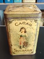 Wunderschöne alte Blechdose von Suchard Kussmädchen 4 22cm