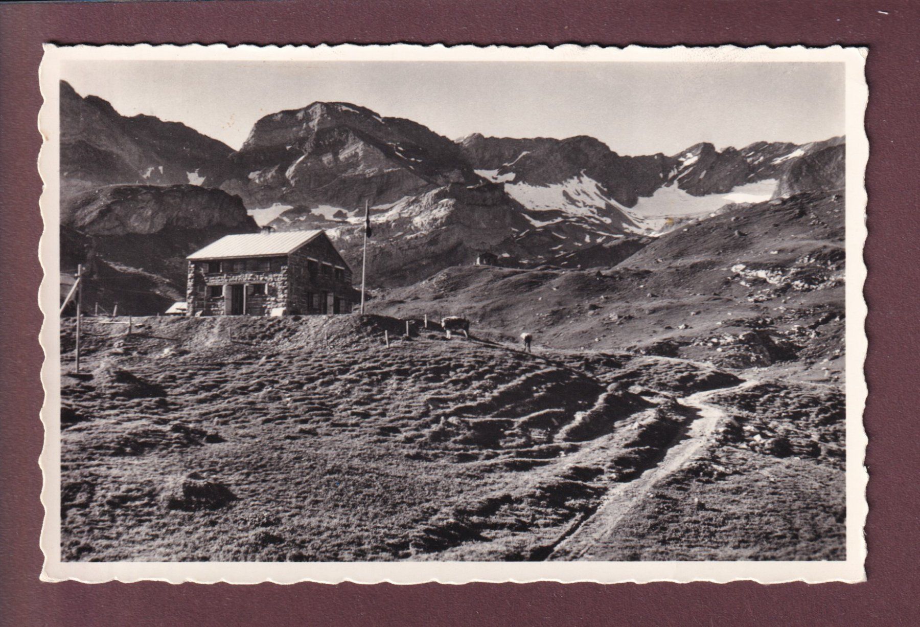 Cartoline postali: ANZEINDAZ - Refuge Giacomini - 1960 – Usato da Pully venduto da nicecards