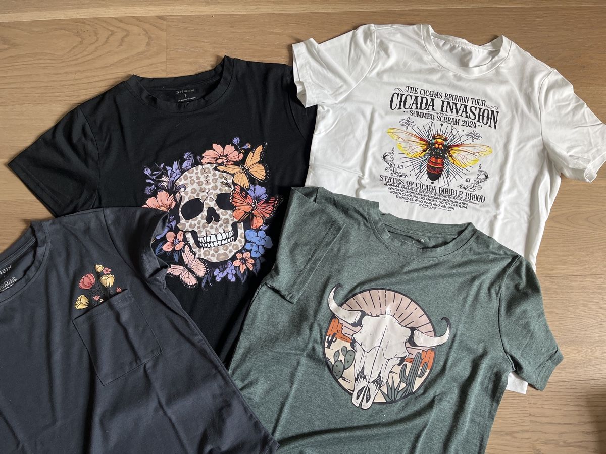 Shein T-shirt: 4 Shirts – Nuovo (secondo la descrizione) da Killwangen venduto da 2001wein