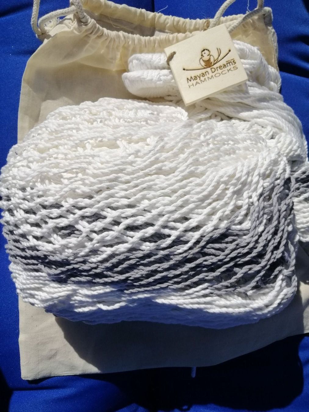 Amache: Handwoven Mayan Net Hammock in Cotton – Nuovo e nell'imballaggio originale da Dübendorf venduto da Mayan-Dreams 3
