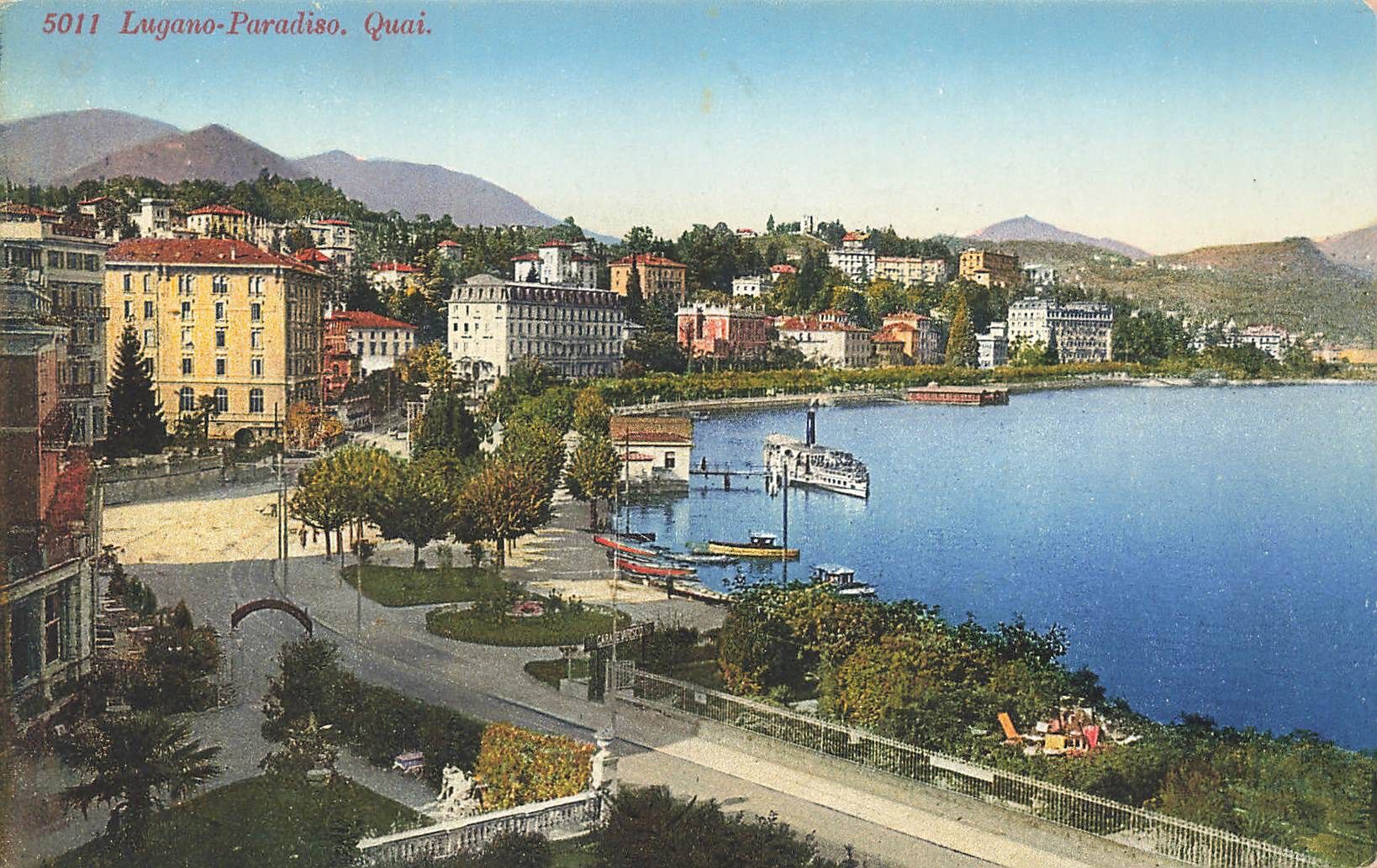 Cartoline postali: Lugano battello boot schiff – Usato da Biasca venduto da Blenio71