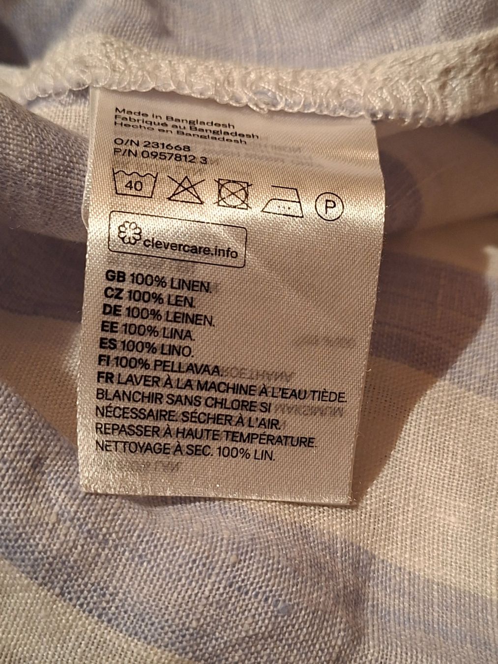 H&M Camicette: Gestreifte Bluse in XS - Leinen – Usato da Merenschwand venduto da tolles_2hand 1