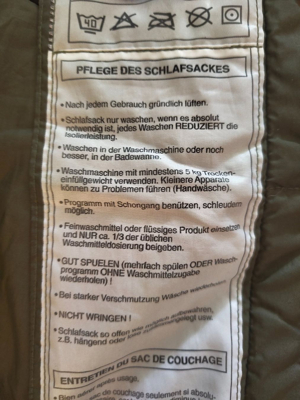 Sacchi a pelo: Schweizer Armee Schlafsack 90 / GOLD-ECK CARINTHIA – Usato da Schönenwerd venduto da leo_w99f 5