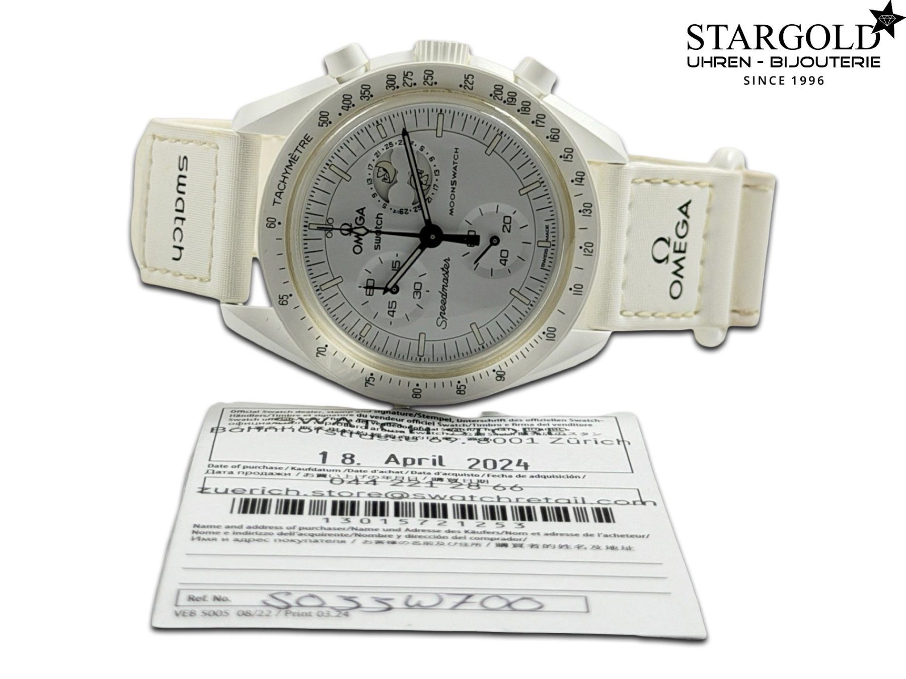 Swatch Orologi: Omega x Swatch MoonSwatch - SO33W700 – Usato da Zürich venduto da Stargold-Uhren 7