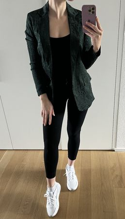 H&M Blazer Gr. 38 Grün gemustert Top Zustand