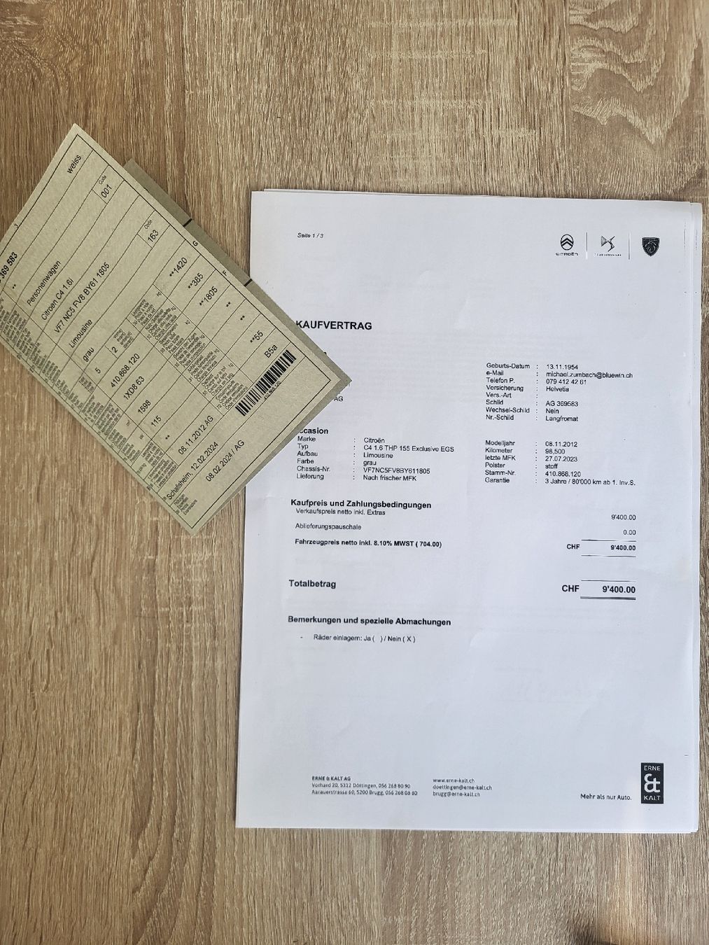 Citroën Autos: Citroen C4 1.6i für Export – Defekt aus Brugg AG von AmGleis-5200 9