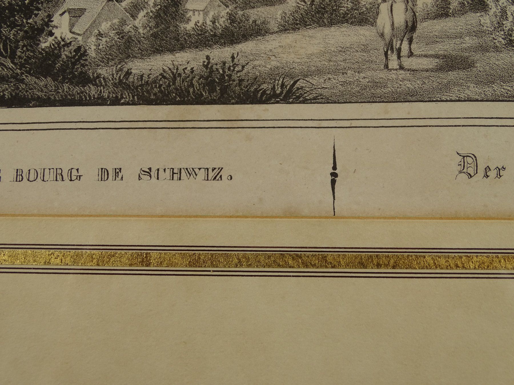 Incisioni: SCHWYZ, LITHOGRAPHIE UM 1840 – Usato da Grüningen venduto da Kartensammler 7