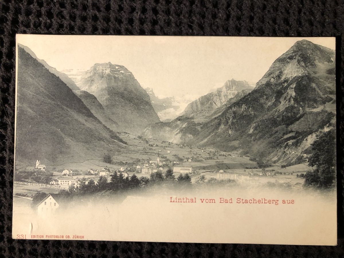 Ansichtskarten: Ansichtskarte Linthal – Gebraucht aus Näfels von fritzjk
