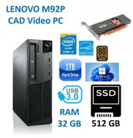PC Lenovo M92P SFF i5 32GB CAD VIDEO AMD Firepro W4300 4GB