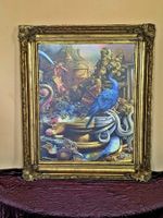 Antiker barocker Rahmen mit einzigartigen Kunstwerk, limitie