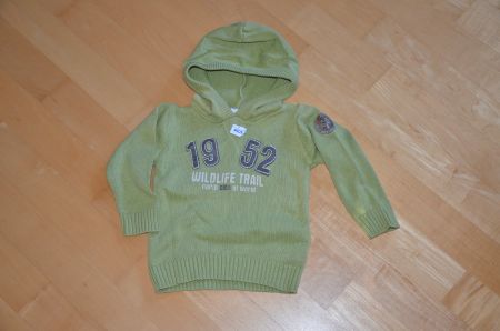 Pulli olivgrün gestrickt, Gr. 86 (W107)