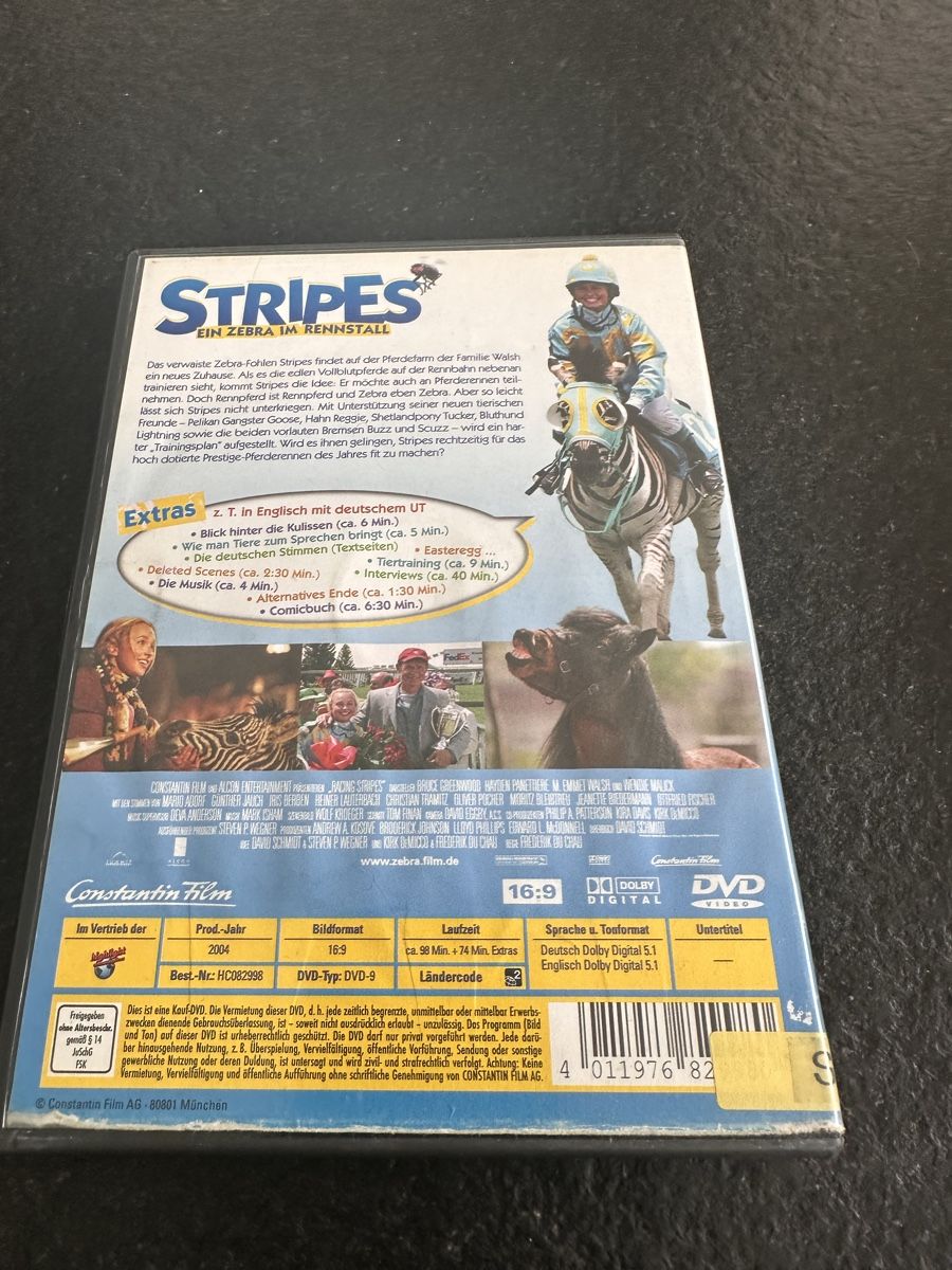 Tutti i DVDs: DVD Stripes - Ein Zebra im Rennstall – Usato da Flüelen venduto da sas_pl7j 1