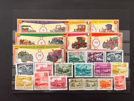 Lot mit Auto-Briefmarken ganze Welt  (R396)