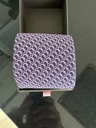 Cravate Patek Philippe 2017 bleue et rose en soie