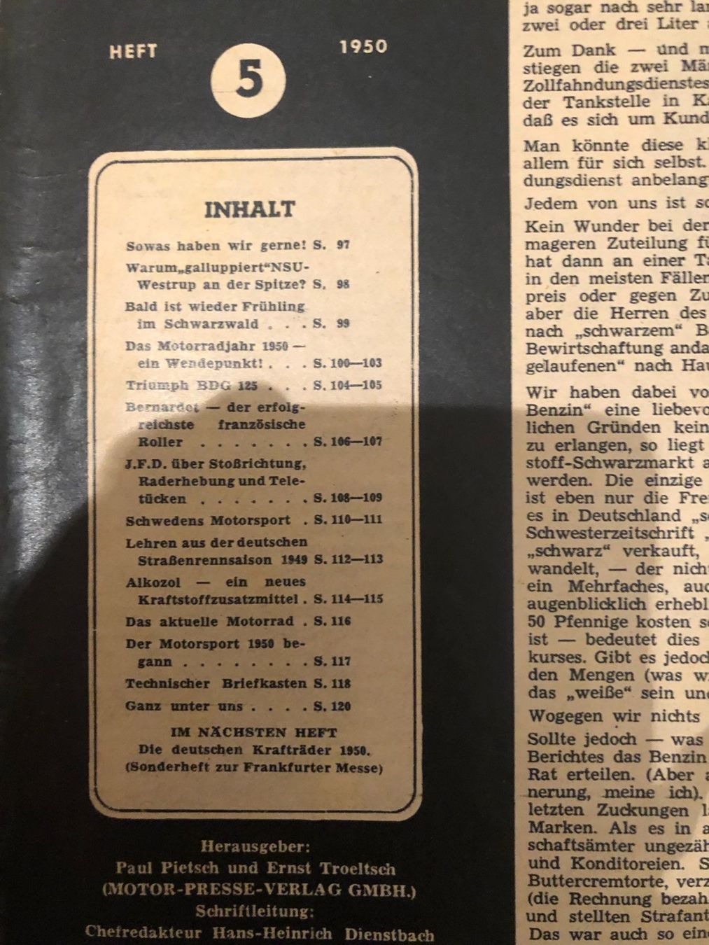 Riviste & Magazine: Das Motorrad 1950 Nr5 – Usato da Läufelfingen venduto da Columbus06 1