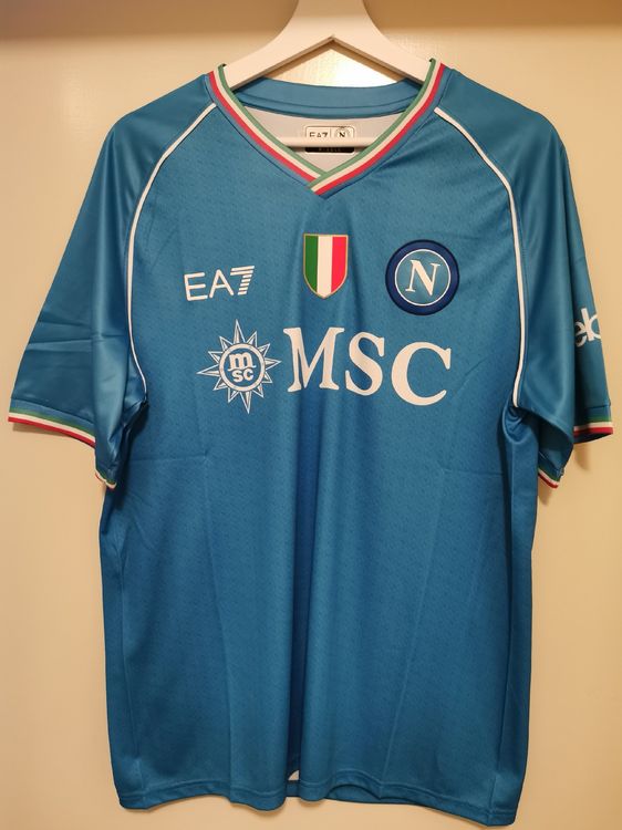 Produktbild von SSC NAPOLI Renntrikot, EA7, Dreifarbiges Wappen, Technischer Stoff Dry