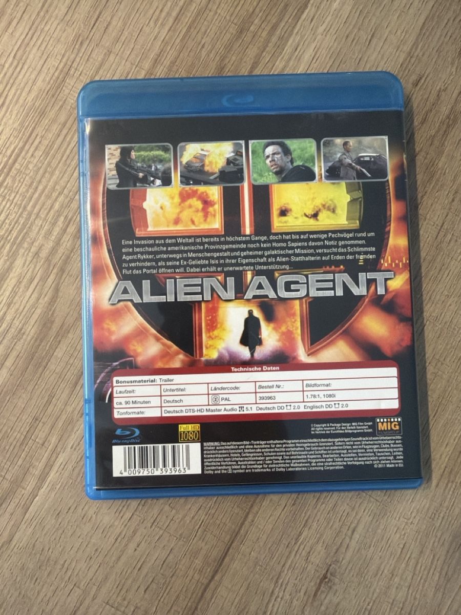 Tutti i DVDs: Alien Agent (2007) BluRay – Usato da Hagendorn venduto da masterchieff 1