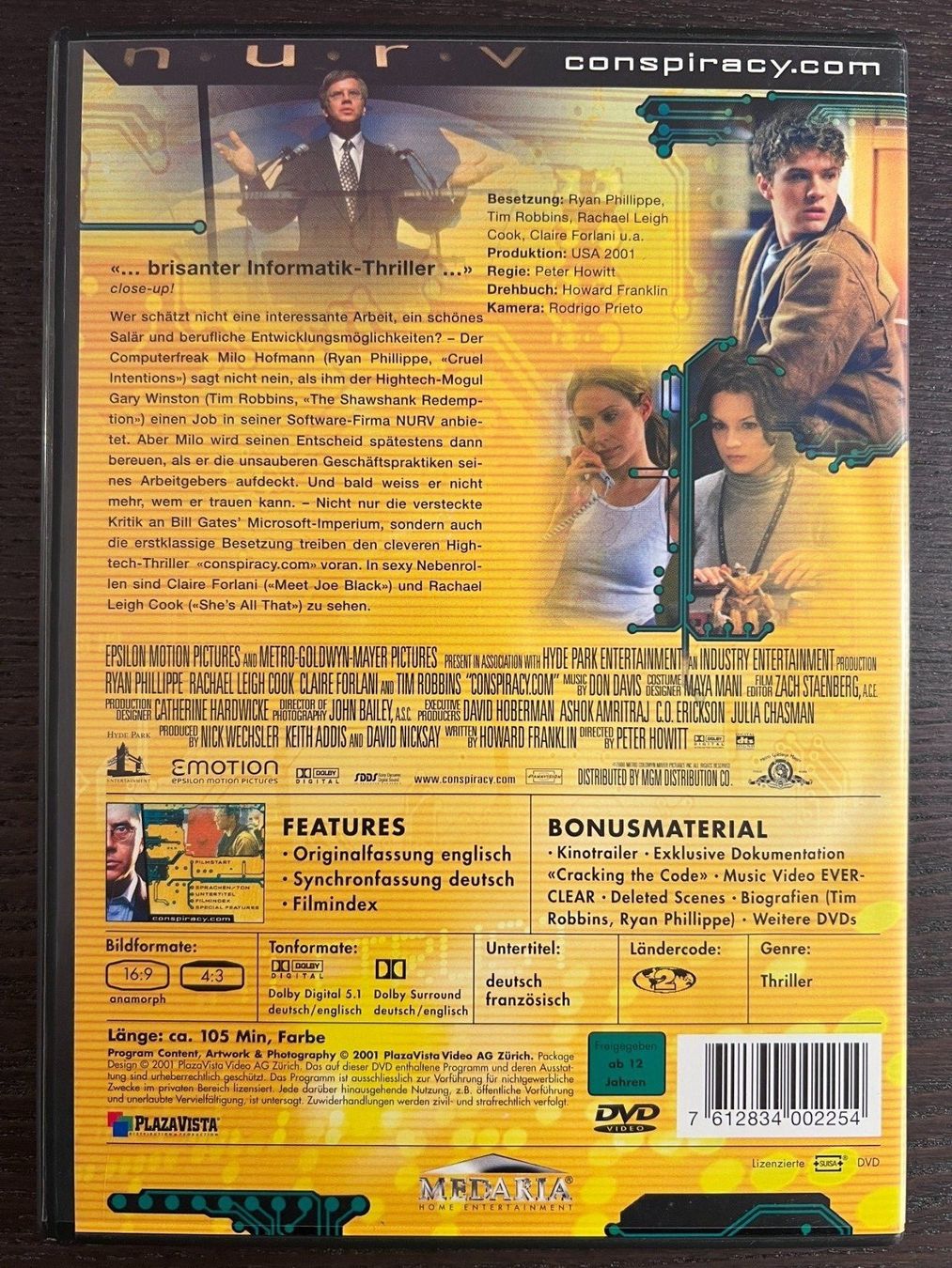 Tutti i DVDs: Conspiracy.com - Traue nur dir selbst – Usato da Zürich venduto da FilmFreunde 1