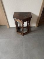 Beistelltisch Holz fünfeckig antik gebrauchter Zustand