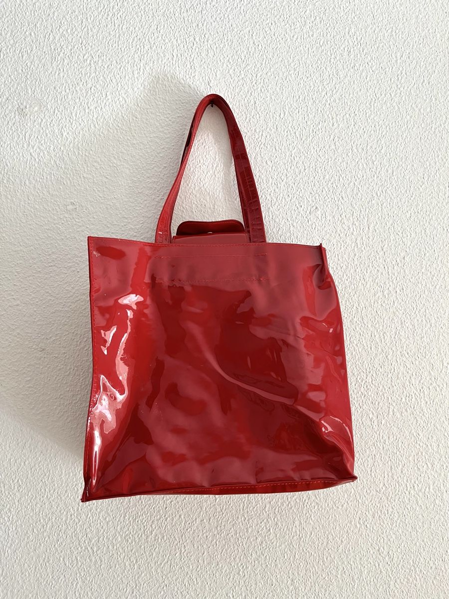 Borse da donna: NEU! ROTE LACK-TOTE-BAG – Nuovo e nell'imballaggio originale da Basel venduto da JJ.Elena