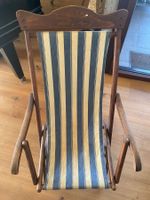 Antiker Klappstuhl/Liegestuhl aus Holz / Chaise pliante bois