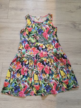 H&M Sommerkleid, Gr. 134/140, mit Dschungel-Motiv! neuwertig