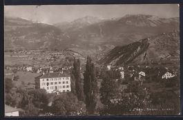 AK Sierre-Glarey, Panorama mit Bergen