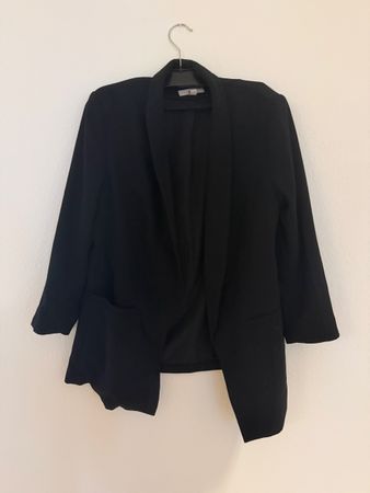 H&M schwarzer Longblazer – Grösse 44