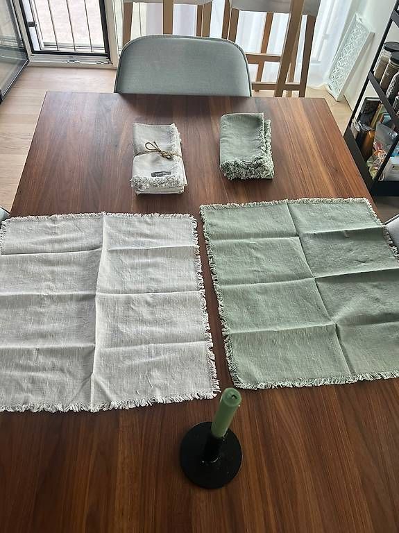 Set di tavolo e panche: AquaVireo - Leinen-Tischsets – Nuovo e nell'imballaggio originale da Zürich venduto da Nats11 3