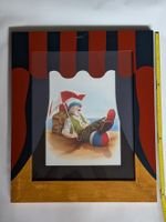Original Gildeclown "Müder Globetrotter" gerahmt
