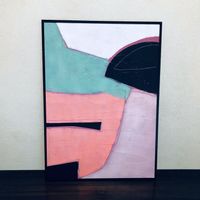 Katze Moderne Kunst Acryl Bild Original Abstrakt Fisch