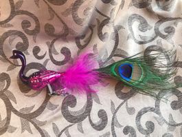 Pfau pink Vogel Christbaumschmuck
