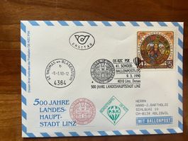 Ballonpost Österreich Brief 1990  Luxus  (V45)