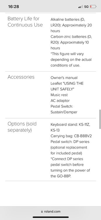 Roland Instruments de musique: Roland Go:Piano 88 Key Digital Piano mit Zubehör – Neuf (Voir description) à Weiningen ZH par tabi04 5