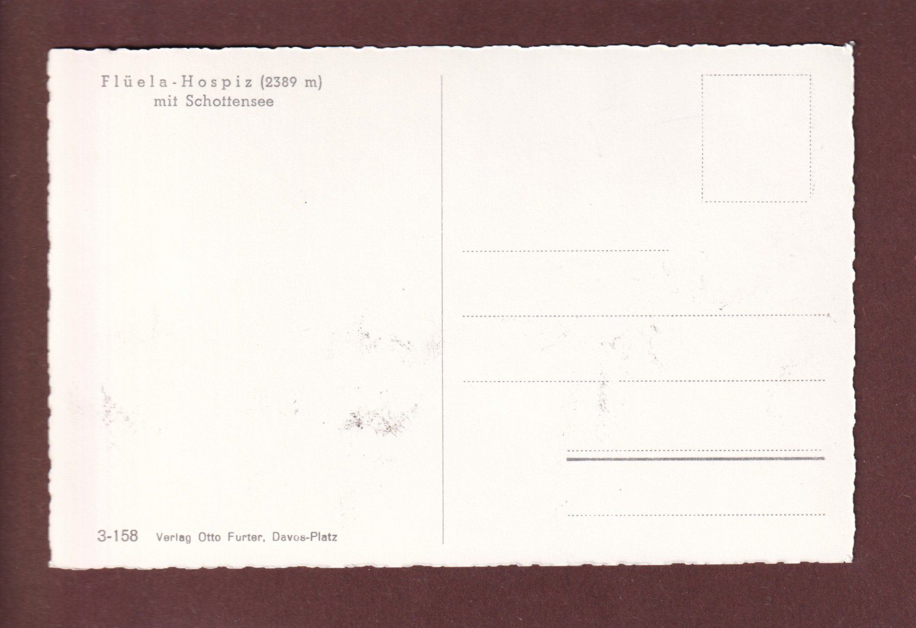 Ansichtskarten: FLÜELA-HOSPIZ - Schottensee – Gebraucht aus Pully von nicecards 1