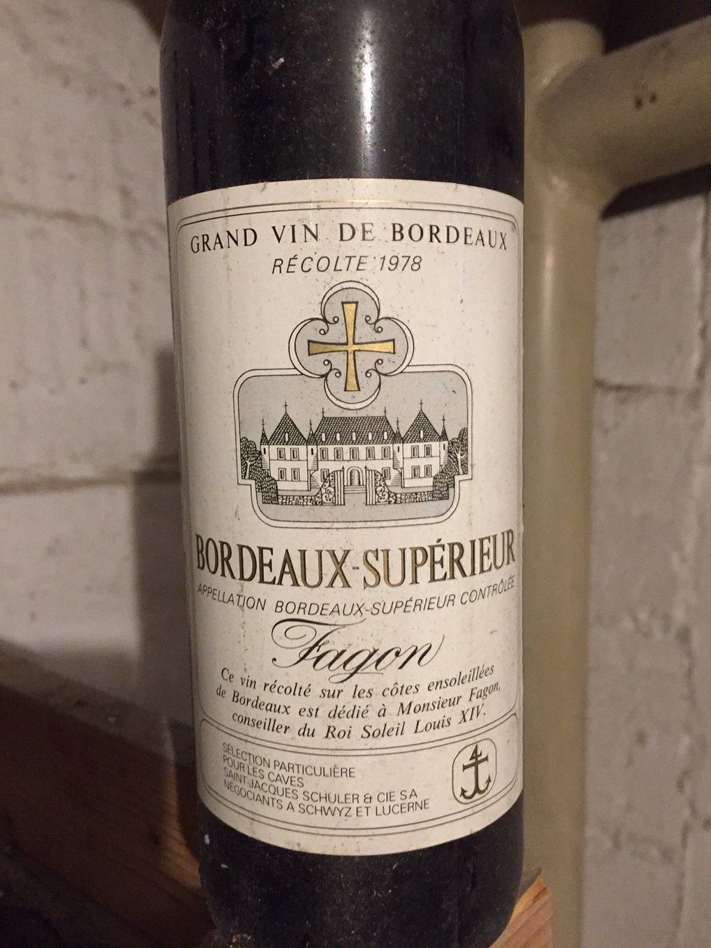 Wein: Bordeaux Superieur 1978 Fagon – Neu (gemäss Beschreibung) aus Winterthur von Benz420 1
