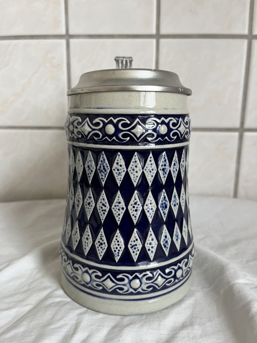 Verres: Bierkrug mit Zinndeckel – Neuf (Voir description) à Rheineck par CoGer 2
