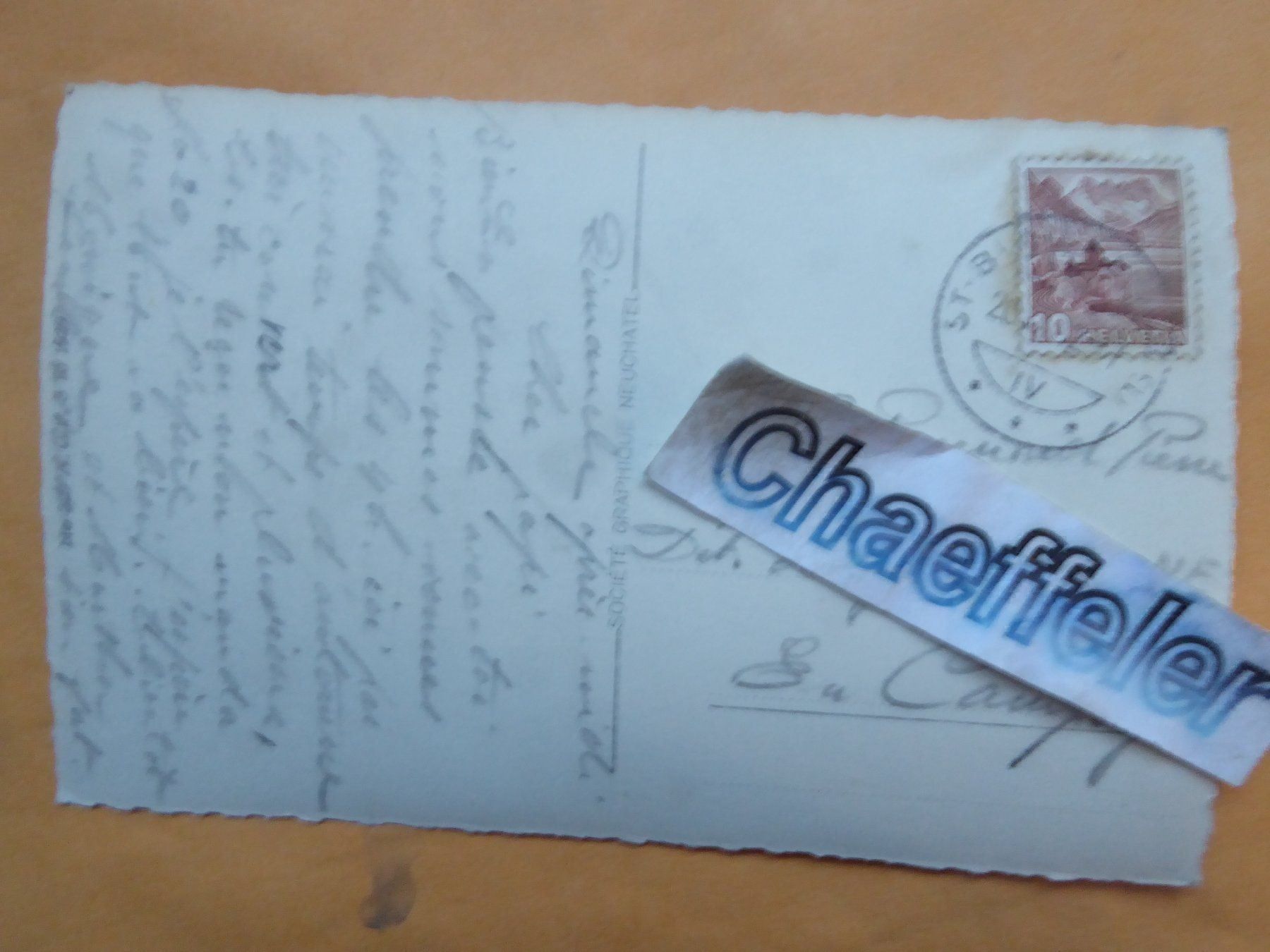 Cartoline postali: 4030 - St. Blaise – Usato da Zürich venduto da Chaeffeler 1